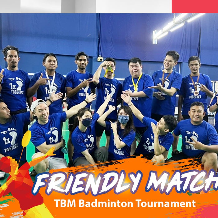Together we play for fun, and leap for joy! 🔥 #FirstEver TBM Friendly Badminton Match 🤝