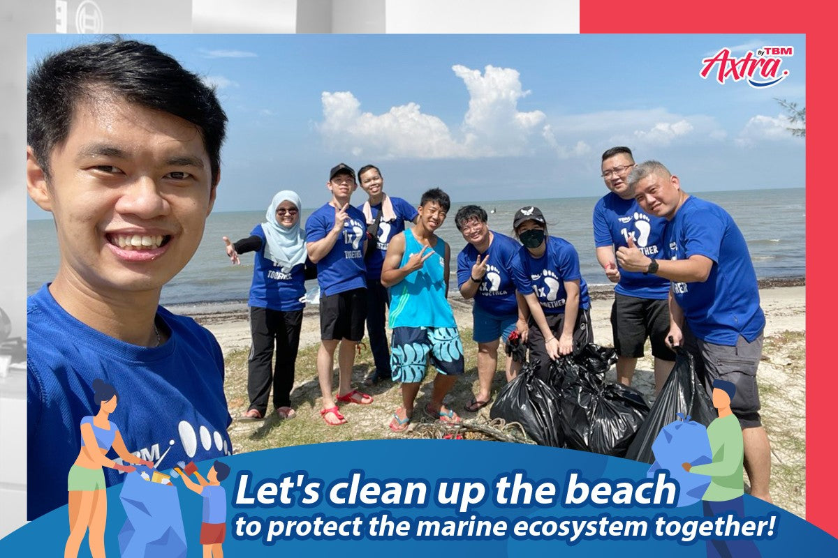 May | #SaveTheEarth 💞 Let's clean up the beach to protect the marine ecosystem together! 🧹🏖️🐳