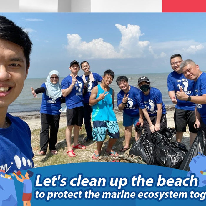 May | #SaveTheEarth 💞 Let's clean up the beach to protect the marine ecosystem together! 🧹🏖️🐳