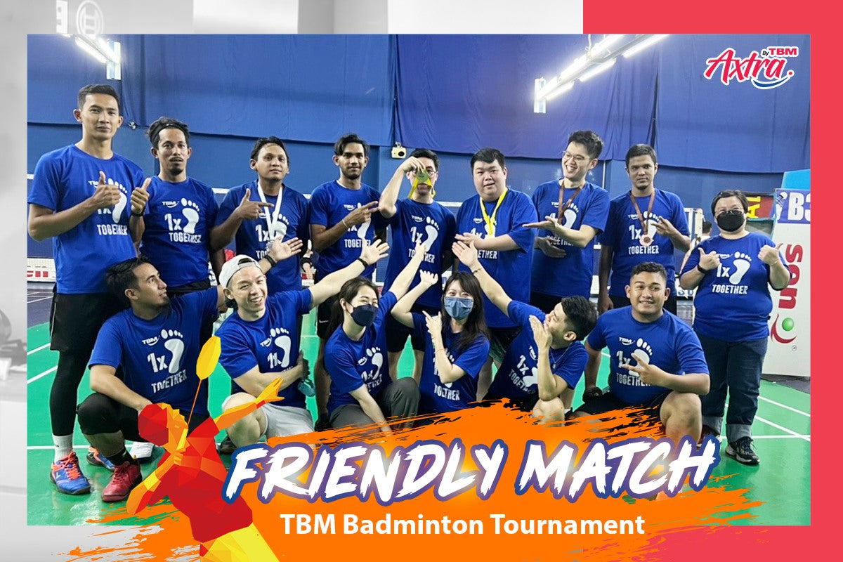 Together we play for fun, and leap for joy! 🔥 #FirstEver TBM Friendly Badminton Match 🤝